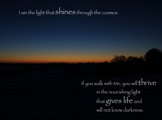 light that shines words